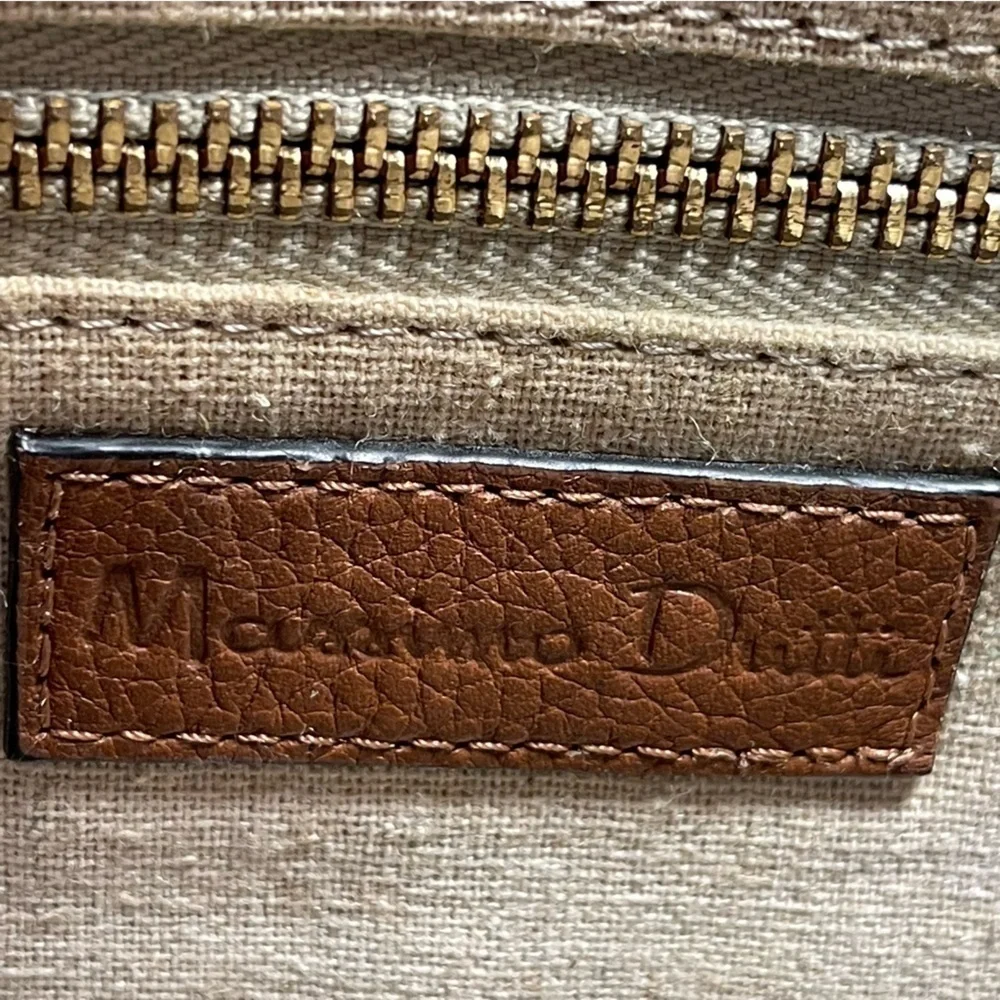 Massimo Dutti Genuine Brown Leather Saddle Crossbody Bag Flap Shoulder Purse